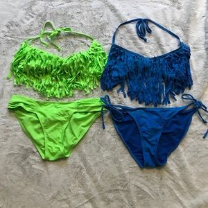2 Bikini Fringe Sets with 2xtra Bottoms!